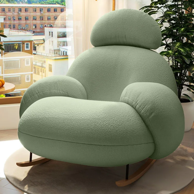 

Ergonomic Green Chairs Rocking Floor Cute Designer Chairs Lazy Sofa Muebles De La Sala Sofa Set Living Room Furniture