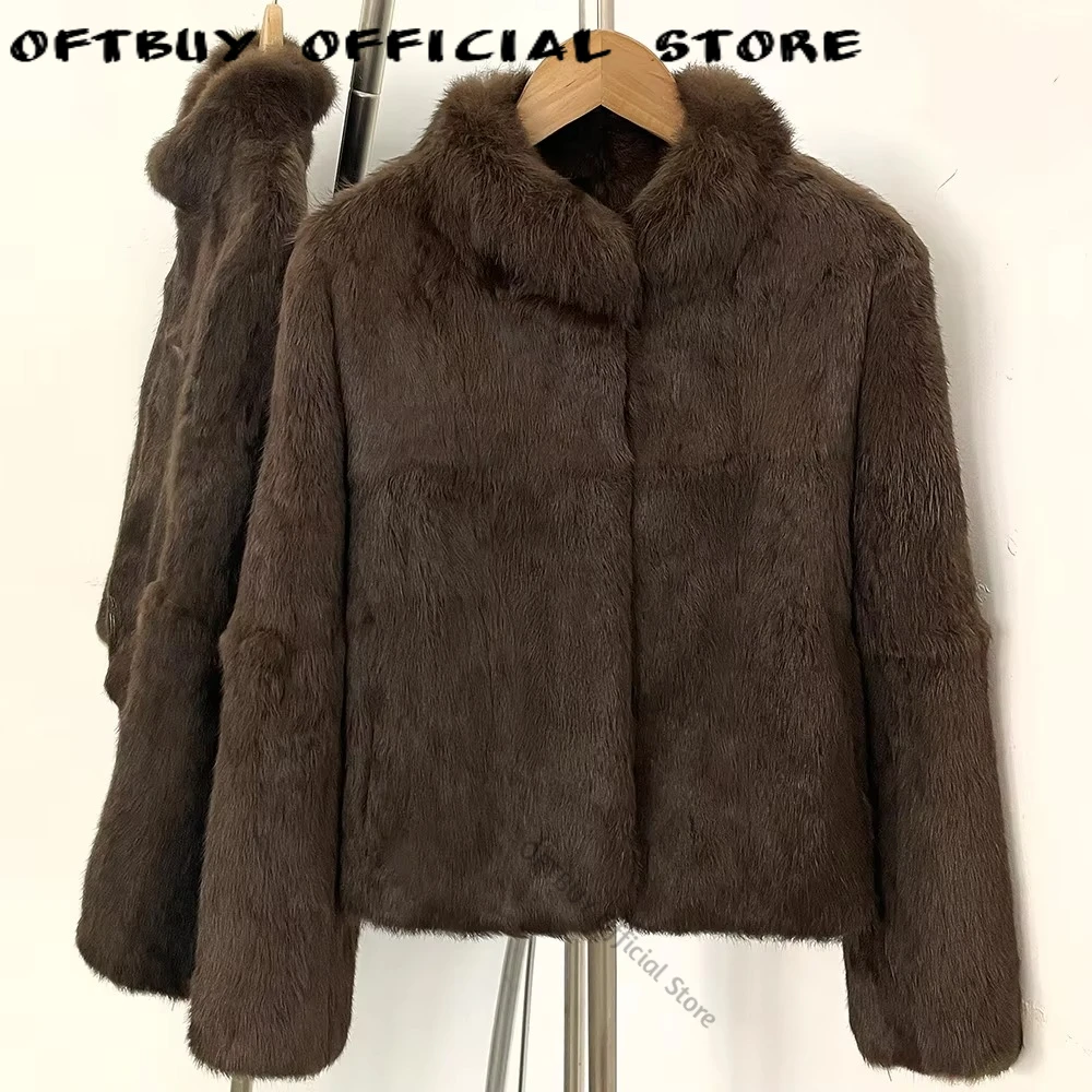 Oversized Down Jacket with Fur Collar Women Short Jacket with Natural Fur Collar Cold Weather Protection for Holiday Fashion
