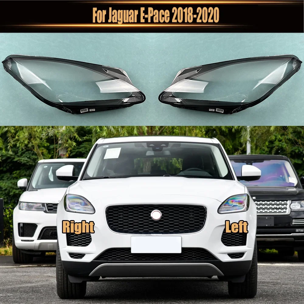 For Jaguar E-Pace 2018-2020 Headlamp Cover Shade Transparent Lampshade Headlight Shell Plexiglass Replace Original Lens