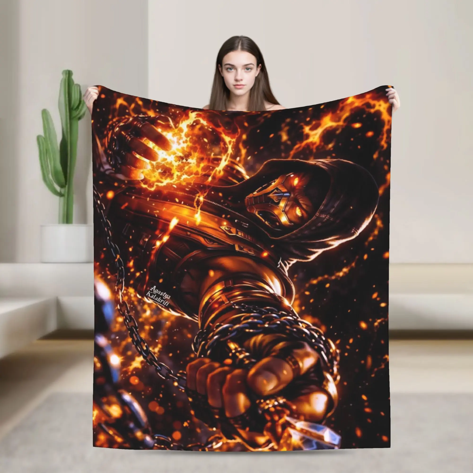 Mortal Kombat II Moive 2026 Throw Blanket for Couch  Soft Cozy Plush Blanket 50x60 Inch Multi-size Bedspread for All Seasons