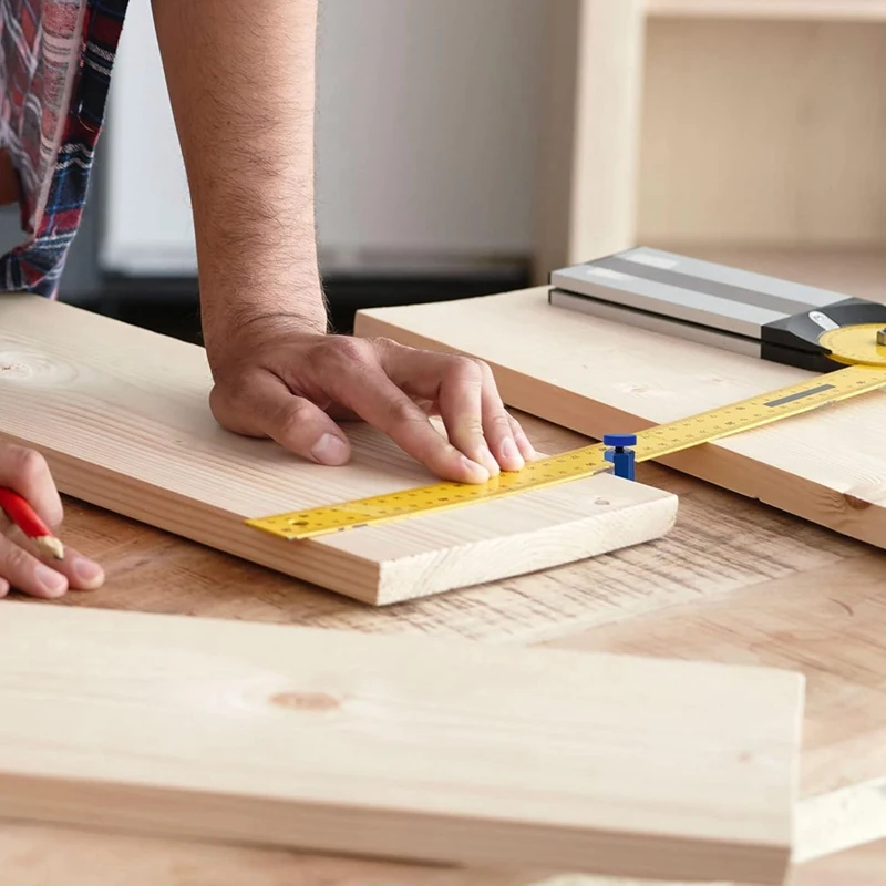 Tall Stair Gauges With Holder&Carabiner Knobs For Framing Square, Versatile Circular Saw Layout Tool For Stair Stringers