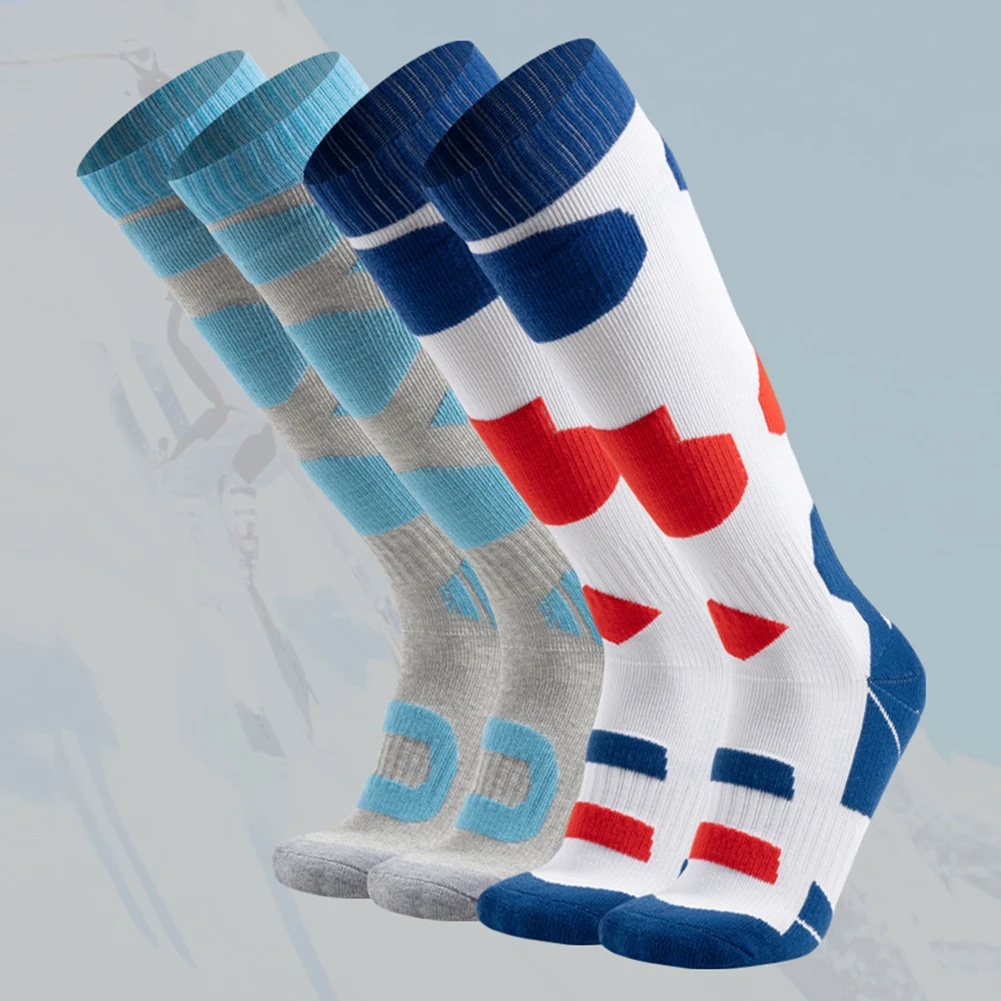 

1 пара лыжных носков, хлопковые носки для пеших прогулок, спортивные носки до колена, носки для холодной погоды для мужчин и женщин, для катания на лыжах, сноуборде, пеших прогулок, активного отдыха на природе