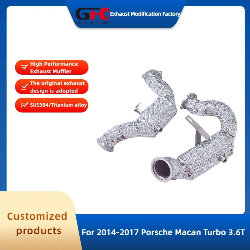 

GFC 200-cell Catted Downpipe for Porsche Macan Turbo 3.6T 2014-2017 High-Performance 304 Stainless Steel Exhaust System