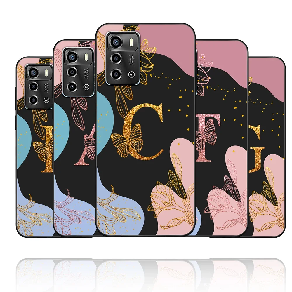 Para ZTE Blade V40 Vita funda para ZTE Blade V40 Vita silicona suave moda flor letras cubierta para ZTE BladeV40 Vita Fundas Coque