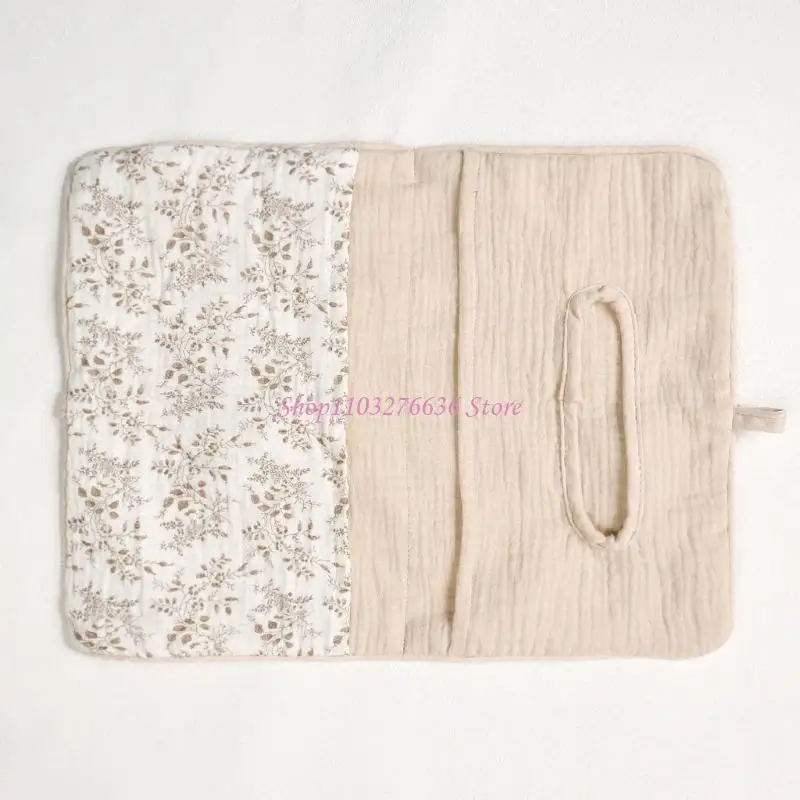 

R6FD Хлопковый органайзер для детской кроватки, подвесная сумка для хранения, несколько карманов для протирания подгузников