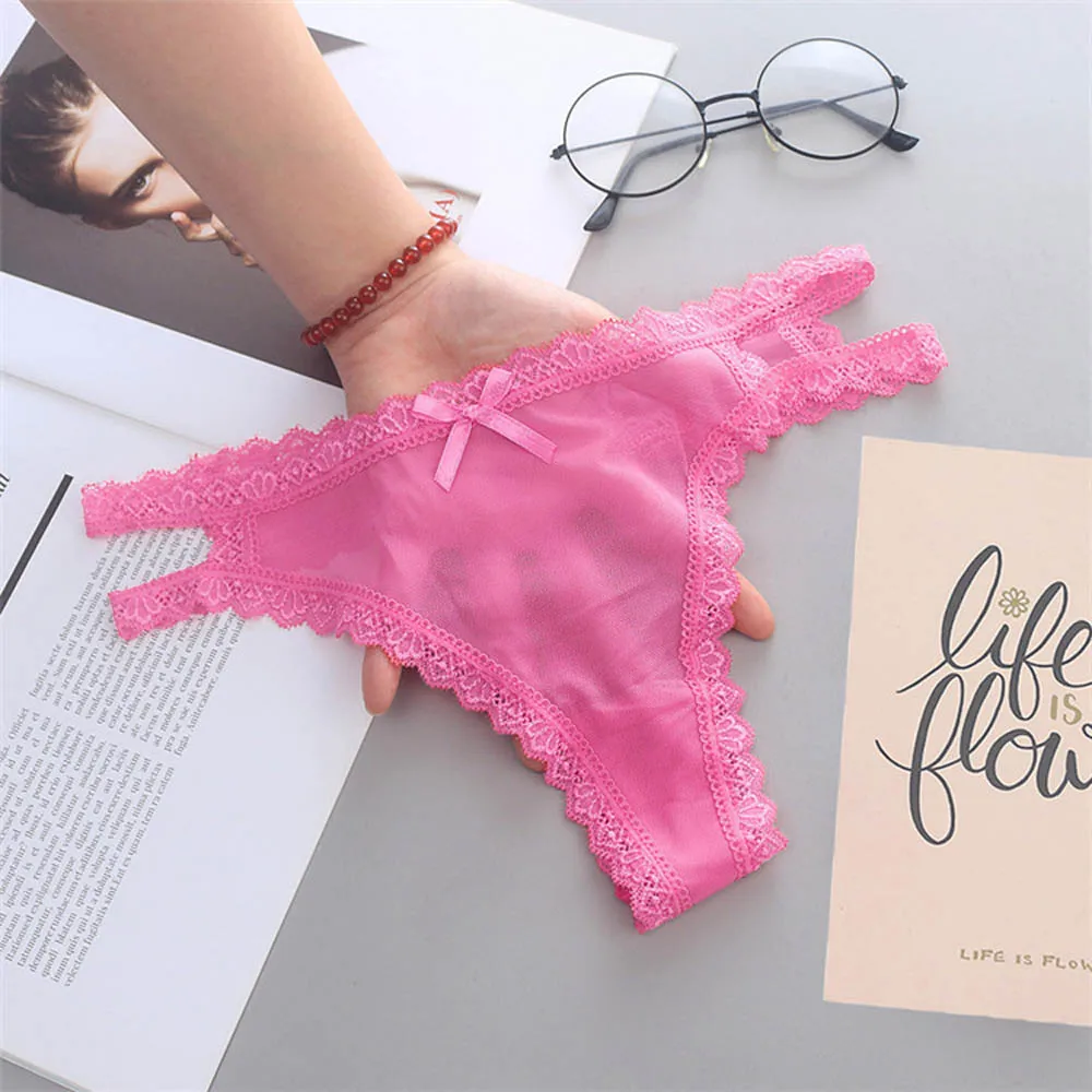 

Comfort Lingerie G-String Low Waist Hollow Out Lace Panties Thongs Lady Briefs Underwear