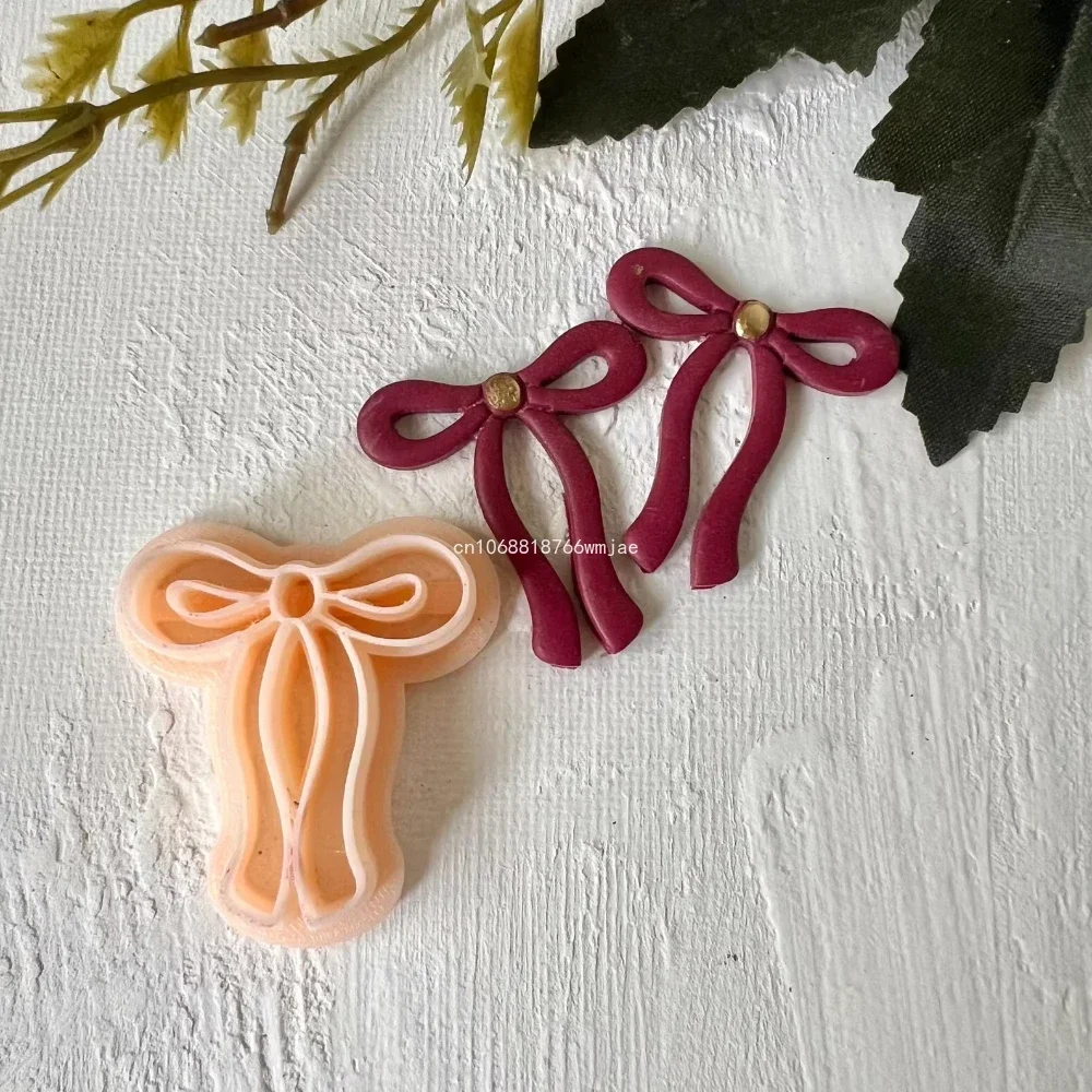 Bow Clay Cutters Valentine\'s Day Romantic Bowknot Polymer Clay Earring Moulds Dangle Pendant Jewelry Cutting Molds