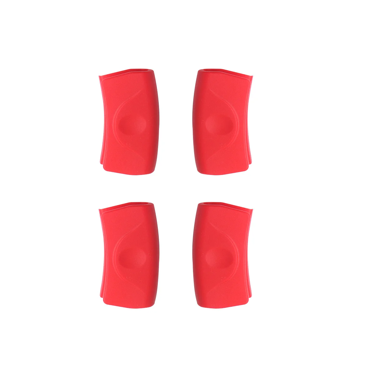 

4Pcs Silicone Pot Holder Covers Heat Resistant Anti-Slip Grips for Cooking Baking Oven Use Kitchen Protectors Red