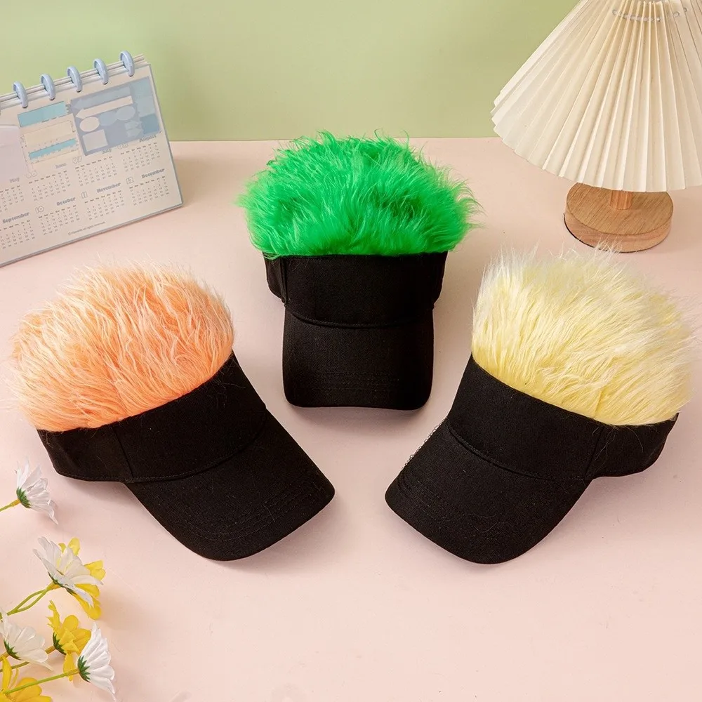 Grappige veelkleurige pruikhoed UV-bescherming Punk haarstukje Baseball Cap Lichtgewicht Hip Pop Heren zonnescherm Cap Jongens
