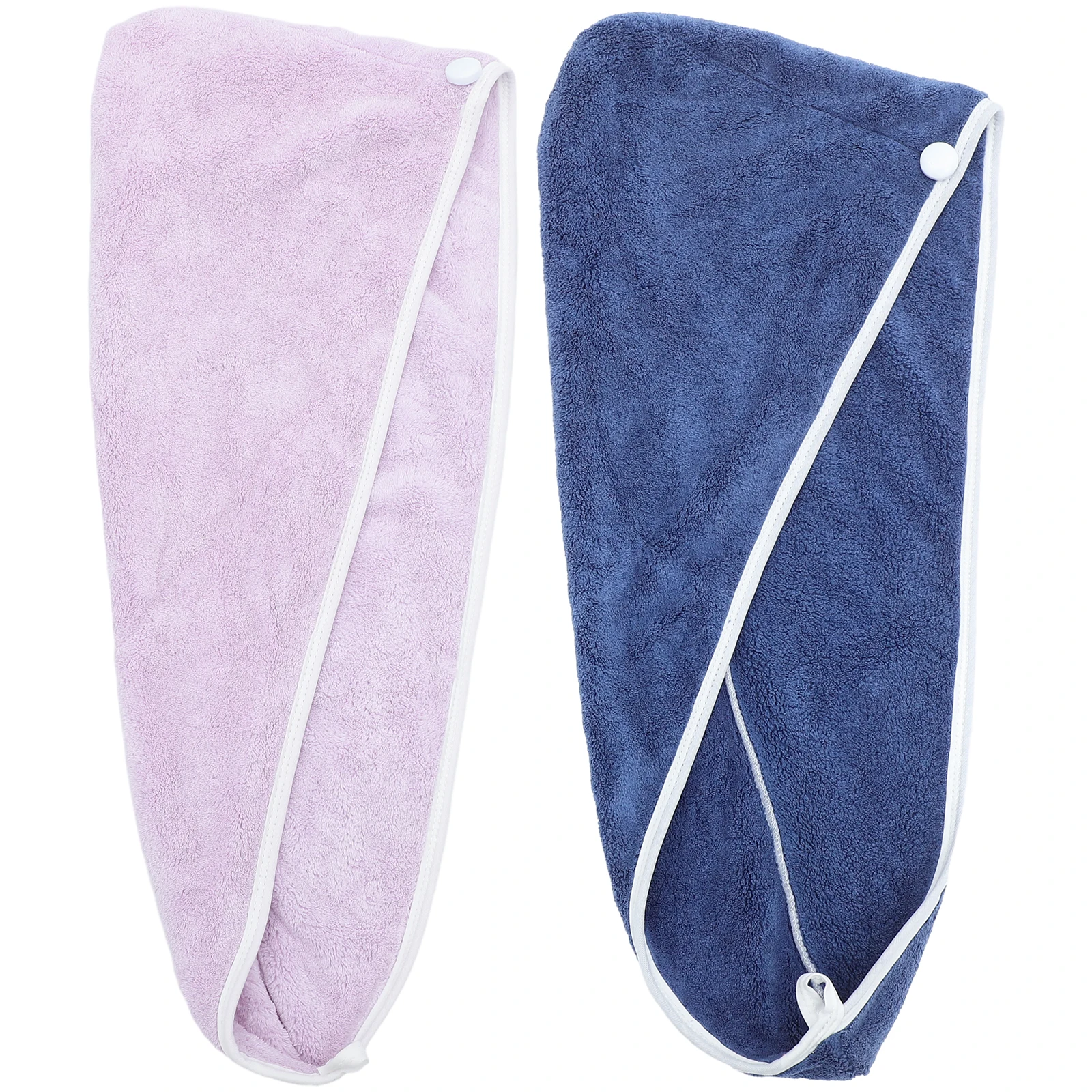 

2Pcs Hair Towel Fiber Quick Dry Bath Towels Head Wrap for Women Wet Hair Absorbent Turbans Lightweight Comfortable