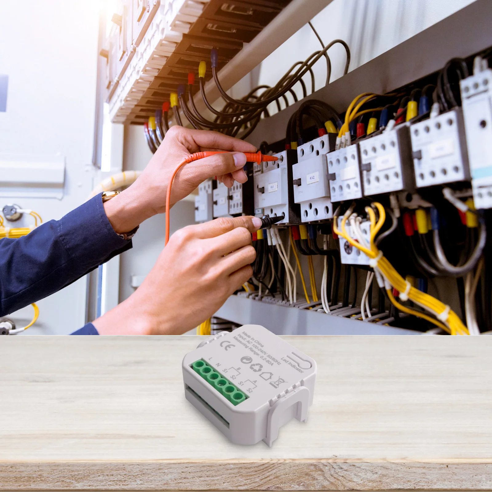 สําหรับ Tuya สําหรับสมาร์ท 2 WAY WiFi Energy Meter การผลิตเชื้อเพลิงแบบสองทิศทางการตรวจสอบเมตร Power Monitor อุปกรณ์เสริม