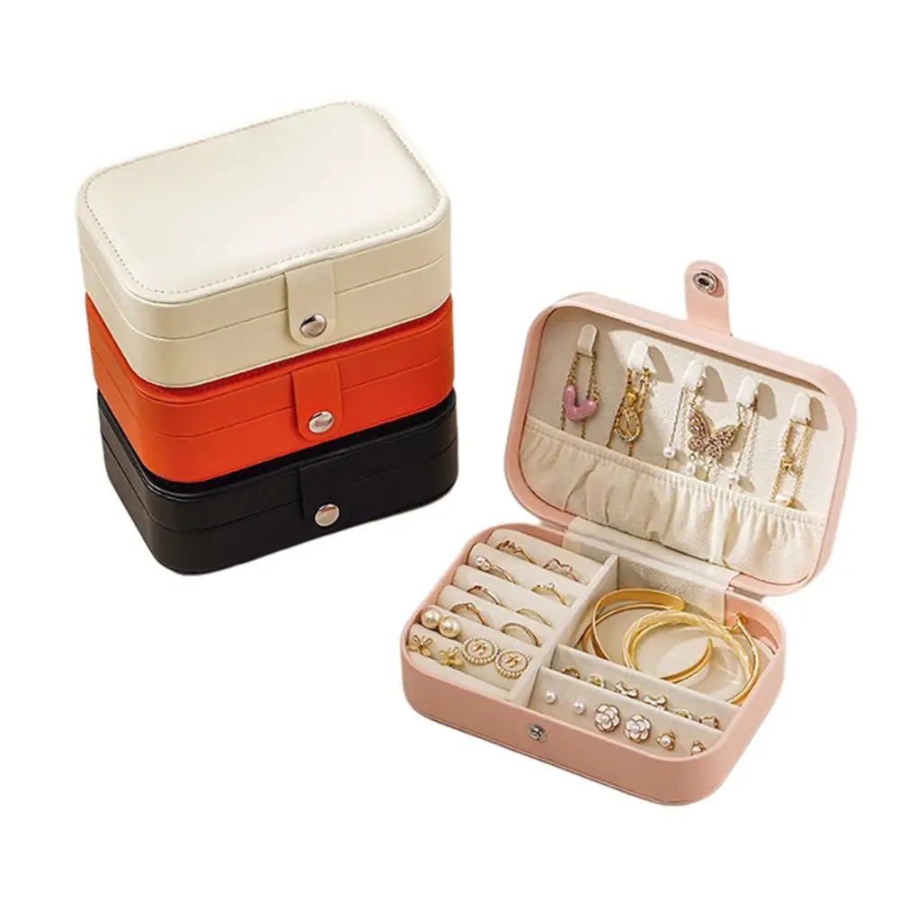 

Бархатный интерьерный ящик для хранения ювелирных изделий, подвижная перегородка, антиокислительный органайзер для колец, сережек, чехол для драгоценностей из искусственной кожи