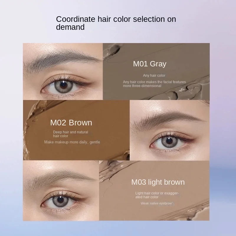 Uhue 3Colour Eyebrow Mascara Cream z pędzelkiem Wodoodporny Naturalny Długotrwały Koloryzujący Gel do Brwi Makijaż Kosmetyki Upiększające