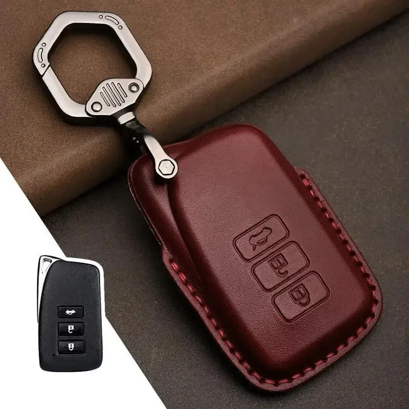 For Lexus Key Cover Es200/Nx/Rx/Ux300/Ls500 Key Case Cover Fob Handmade full-wrap Genuine Leather Protector