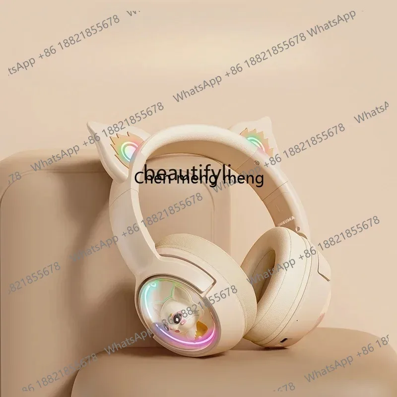 LHY26 ssHeadset wireless bluetooth girls computer e-sports game cat ear noise reduction, headset