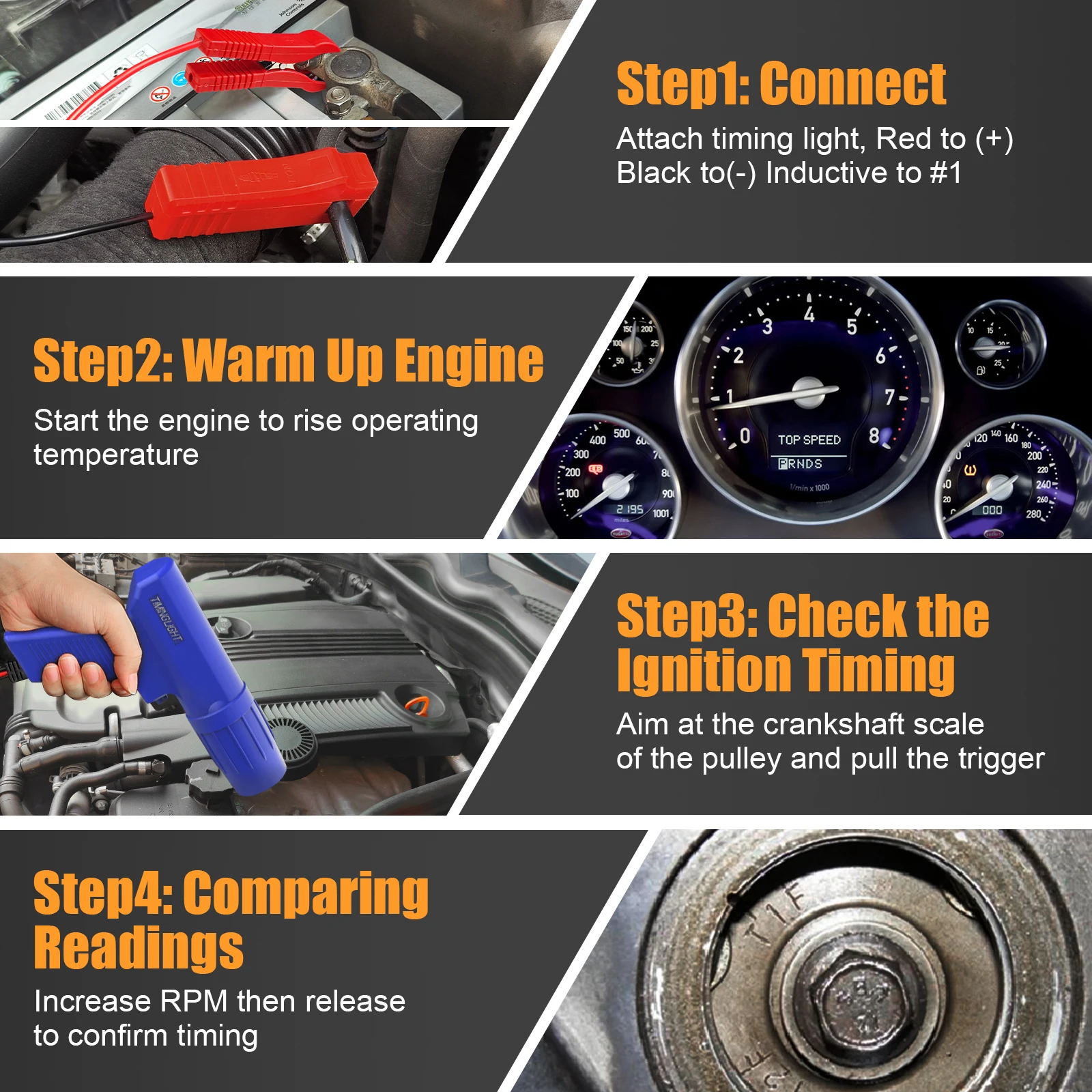 12V Inductive Ignition Timing - Timing Light Gun review and price