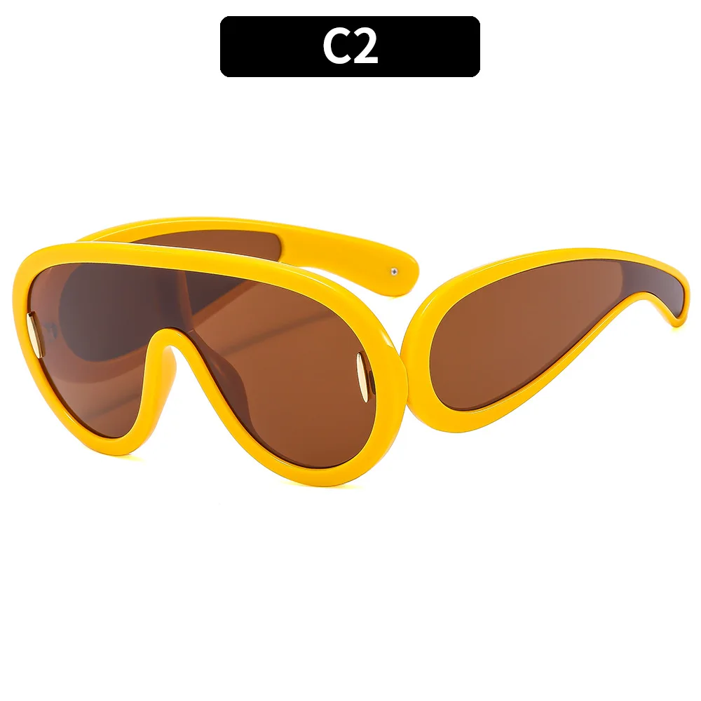 56568 Mode ein Stück Rahmen y2k Sport Punk Sonnenbrille Männer Frauen Marke Design weites Bein Outdoor Steampunk Brille uv400