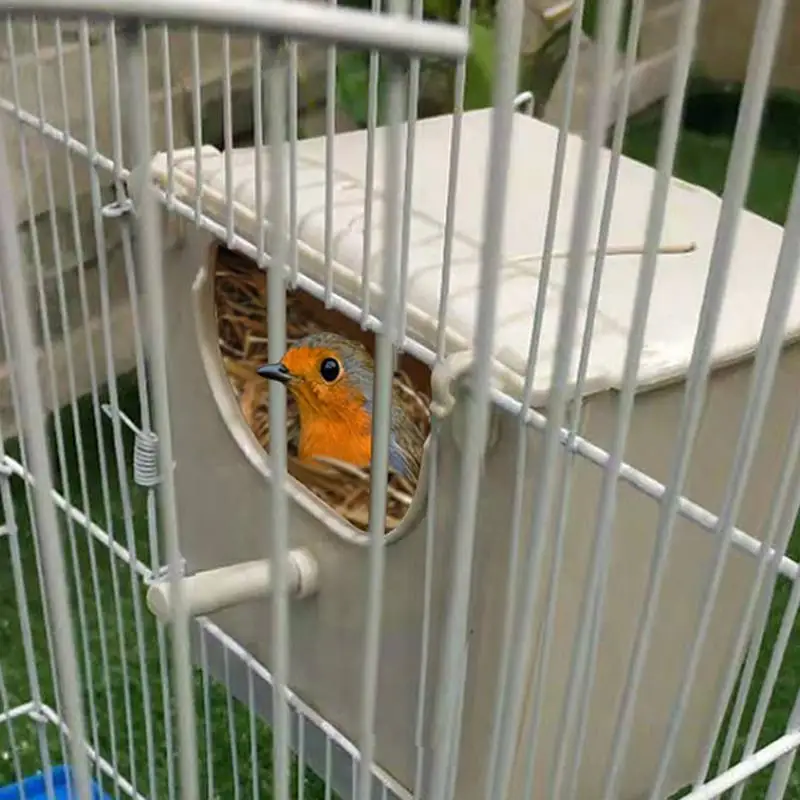새 둥지 상자 새장 마운트 둥지 상자 플라스틱 새 집 Budgie Lovebirds Cockatiel 앵무새 앵무새의 일종을위한 번식 짝짓기 상자