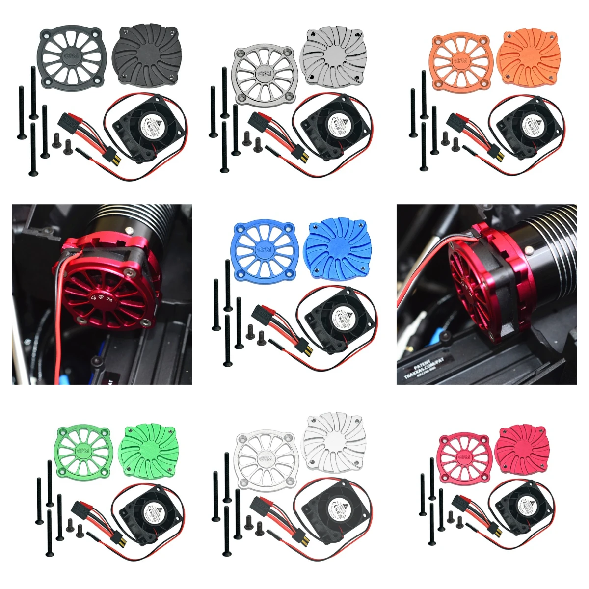 

GPM TRAXXAS 1/7 Unlimited Desert Racer 85076-4 For Aluminum Motor Heatsink With Cooling Fan