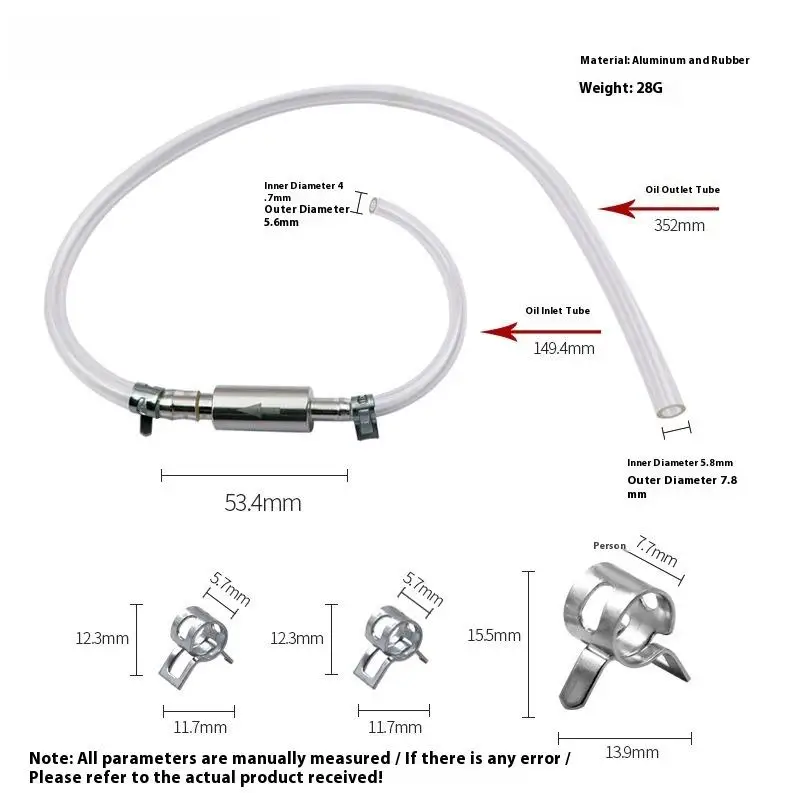 1 Set Bleeder Fluid Hose Hydraulic Clutch Valve Tube Kit Motorcycle Brake Bleeding Oil Change Pump Tool view 6