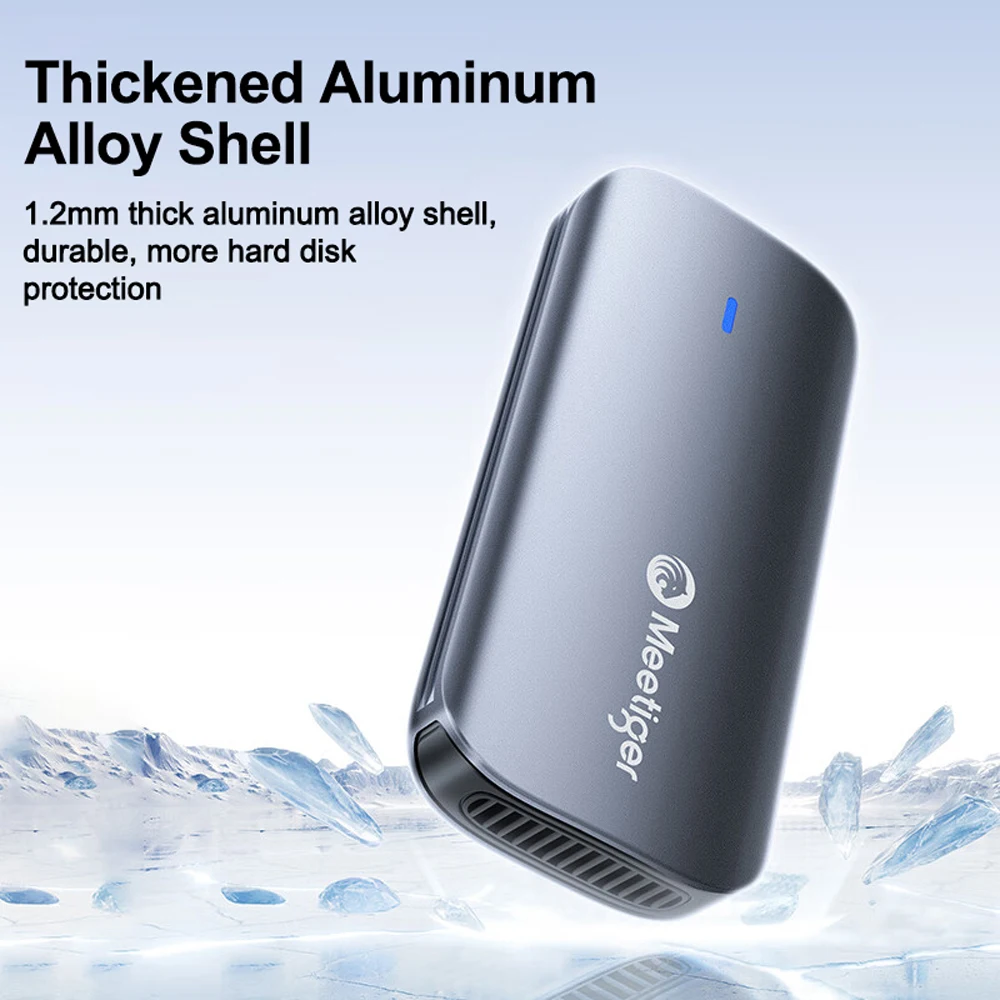 Meetiger Aluminum Alloy Mini mSATA SSD Case To Type-C SSD Enclosure Adapter External Adapter 5Gbps for mSATA SSD for PC Case