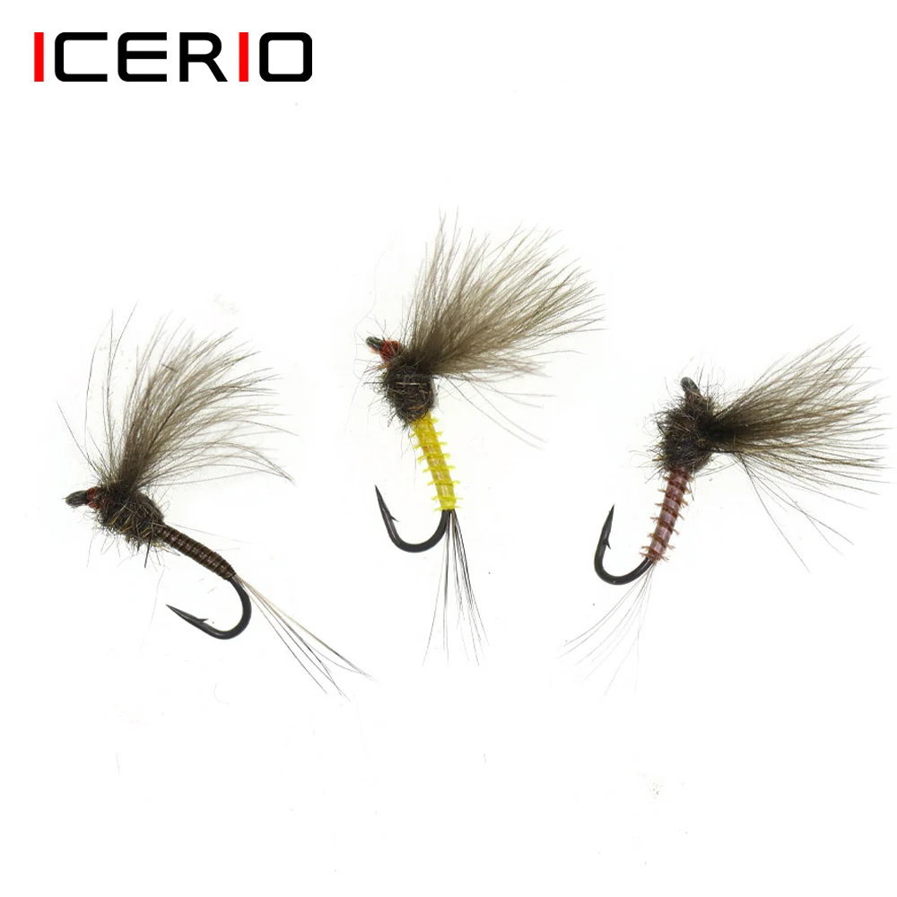 ICERIO 6 قطعة CDC الجناح Mayfly الجافة يطير المظلة الجافة يطير الاصطناعي Emerger الحشرات الطعم لسمك السلمون المرقط Grayling الصيد إغراء # 16 شائكة #1