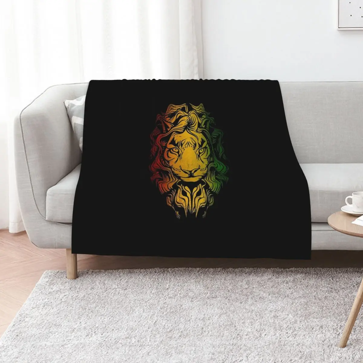 Lion Art Rastafari Flag Throw Blanket Flannel Designers Furry Softest Camping Warm Blankets