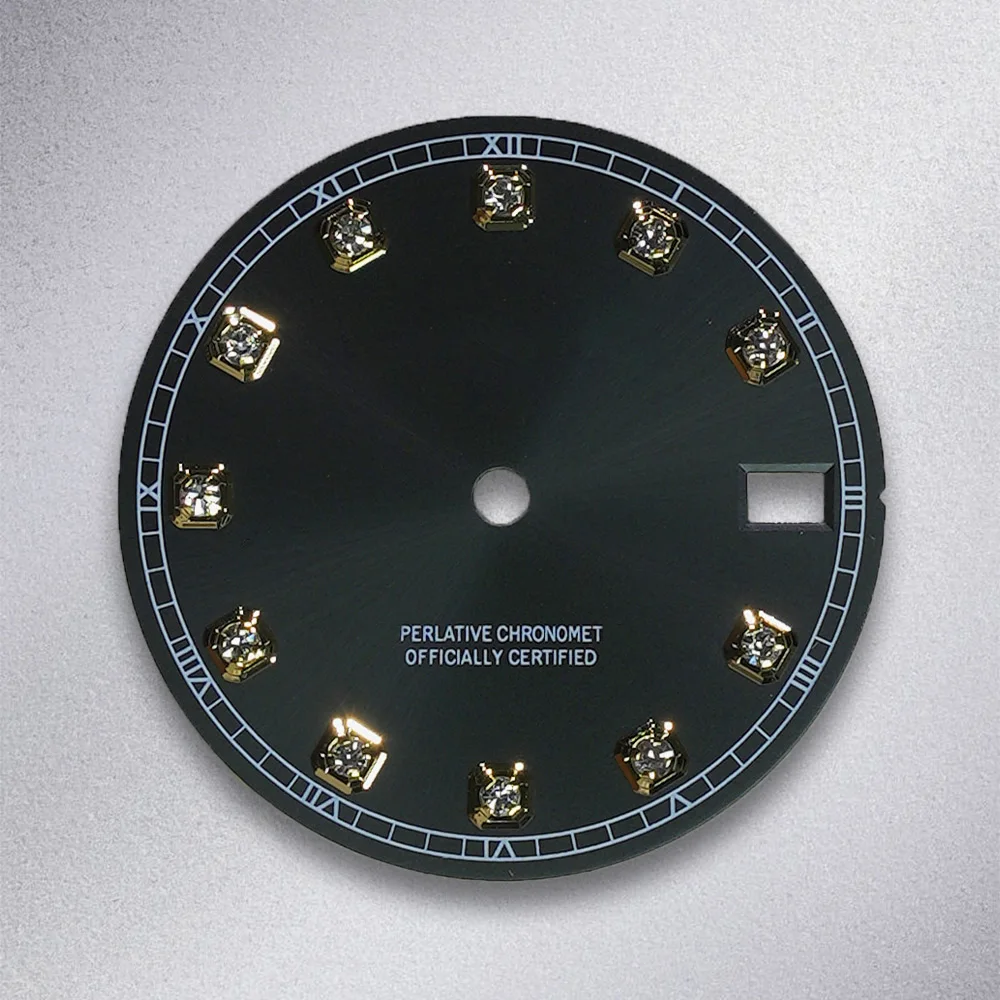 NH35 watch mod parts 28.5mm S Dial NH35 Dial Sunray Diamond Dial Fit NH35/NH36 Japan Movement Fit 36mm-39mm Watch Cases