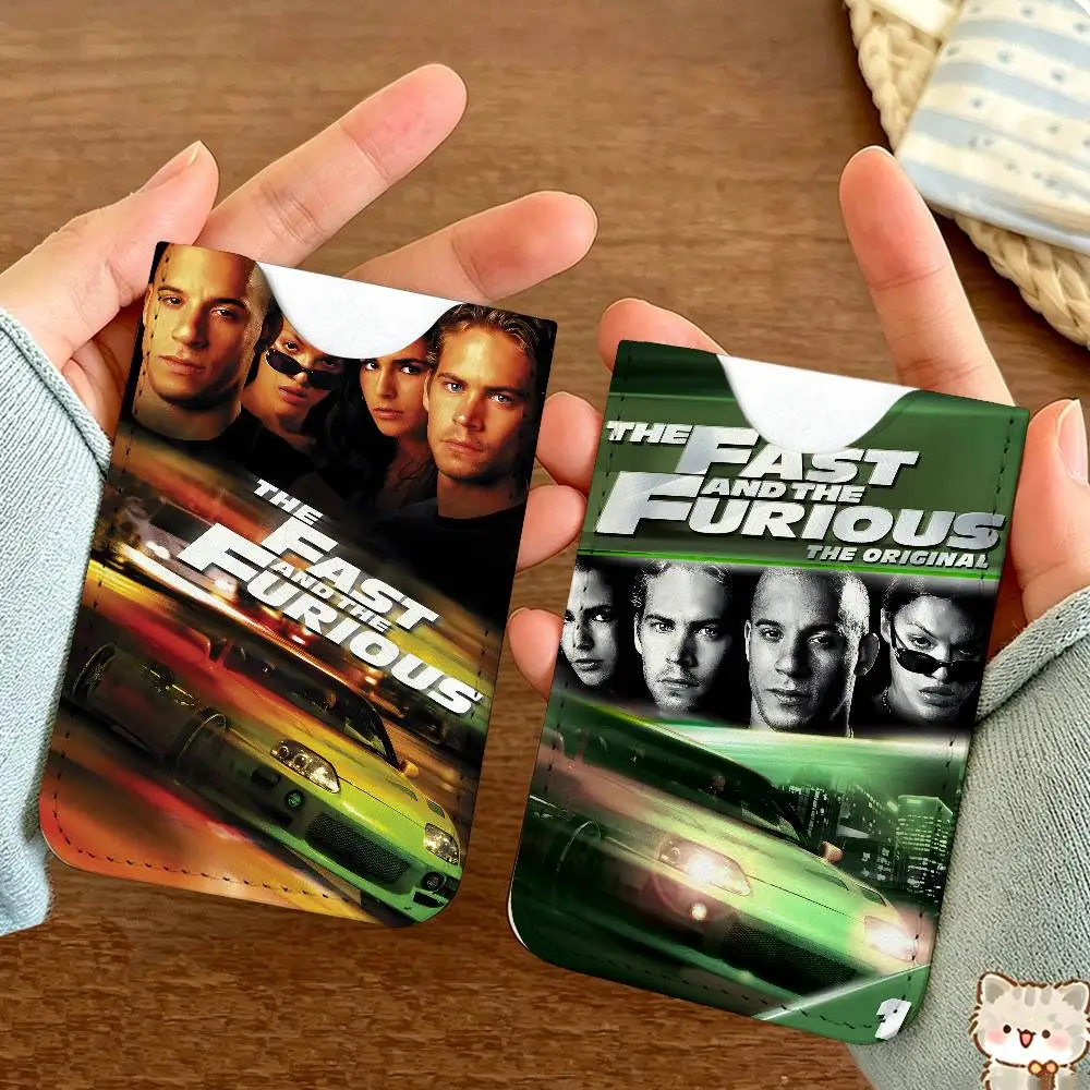 Classic Movie Ride Or Die F-Fast & F-Furious Leather Mini Wallet for Men, Thin Pocket Credit Card Separate ID & Bus Card