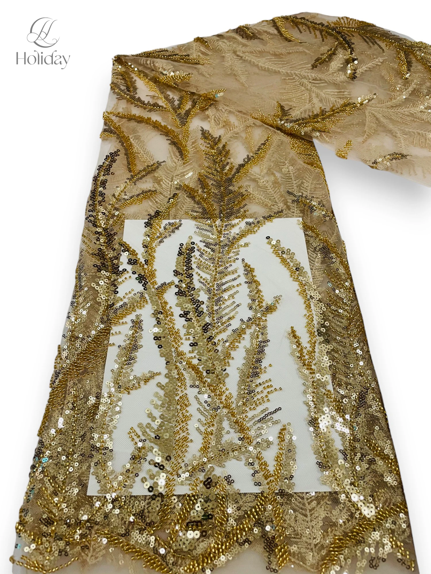 

5 ярдов африканской кружевной ткани 2024, высокое качество, нигерийская вышивка, тюль, кружево с блестками, новейшее французское сетчатое кружево для шитья