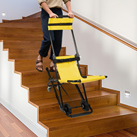 Portable Manual Transport Stair Chair Withstands 350.53lbs Folding Evacuation Chair for Daily Transfer, Moving