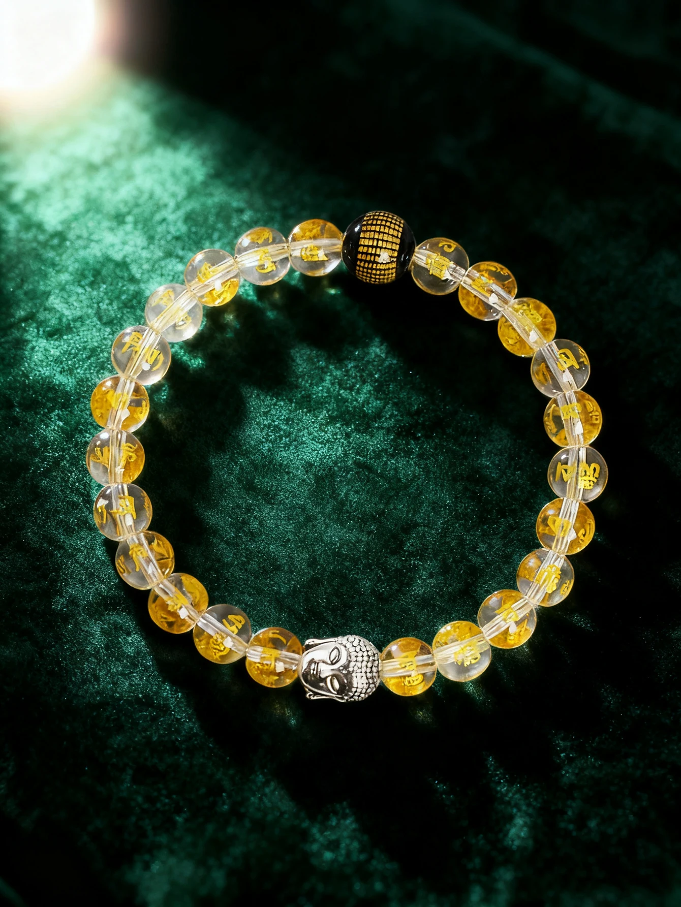 الحجر الطبيعي شفاء سوار 8 مللي متر كريستال ستة كلمة حقيقية الخرز بوذا رئيس الجزع القلب سوترا مطرز الطاقة الريكي حلية مجوهرات