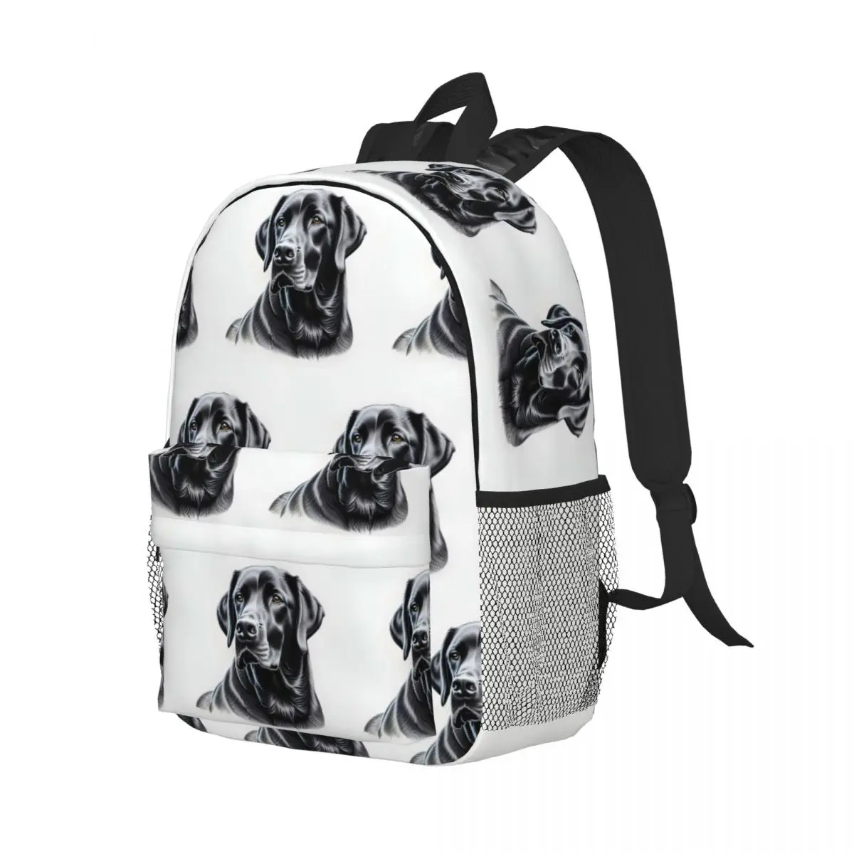 Schwarzer Labrador Retriever Rucksack für Studenten, Jungen, Mädchen, Büchertasche, Herren, Damen, Schultasche, Laptop-Umhängetaschen