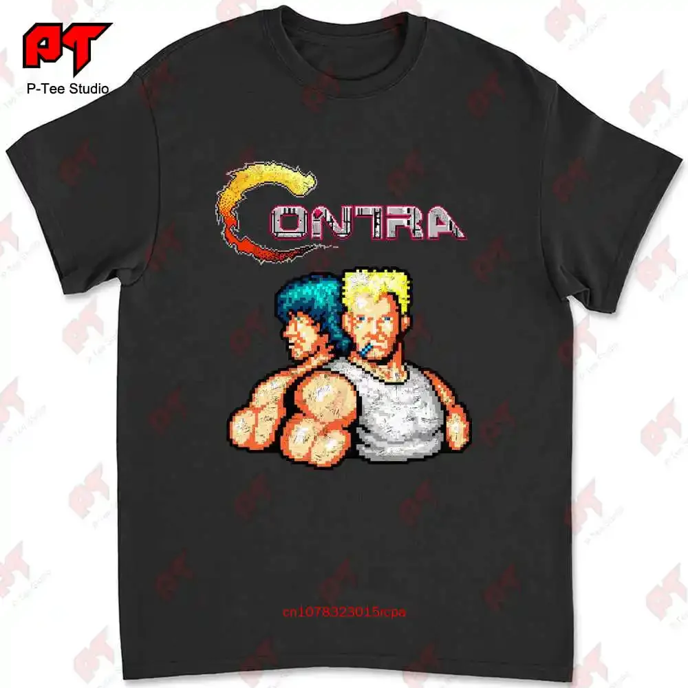 Черная футболка Contra Heros Pixels GJ6B