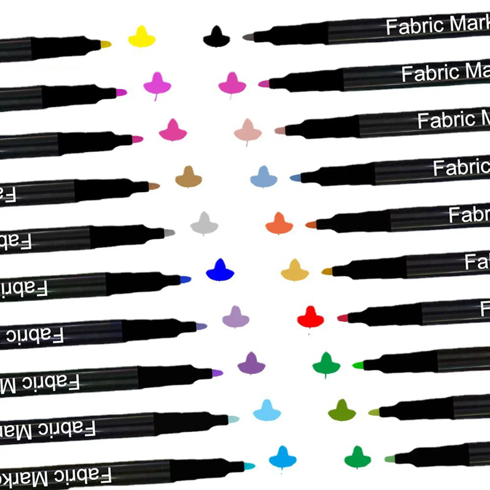 Textile Fabric Pens for Clothing Custom Painting Set 20 Colors Fade Proof Marker Pens for Shoes Bags DIY Art Projects