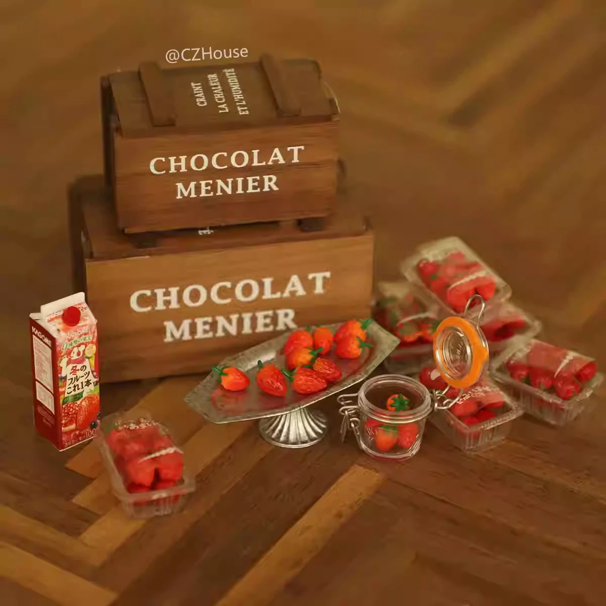 

1/6 1/12 Solid Wood Black Walnut Retro Wooden Box Dollhouse Model Kitchen Furniture Accessories Bjd Ob11 Gsc Blyth Lol Miniature