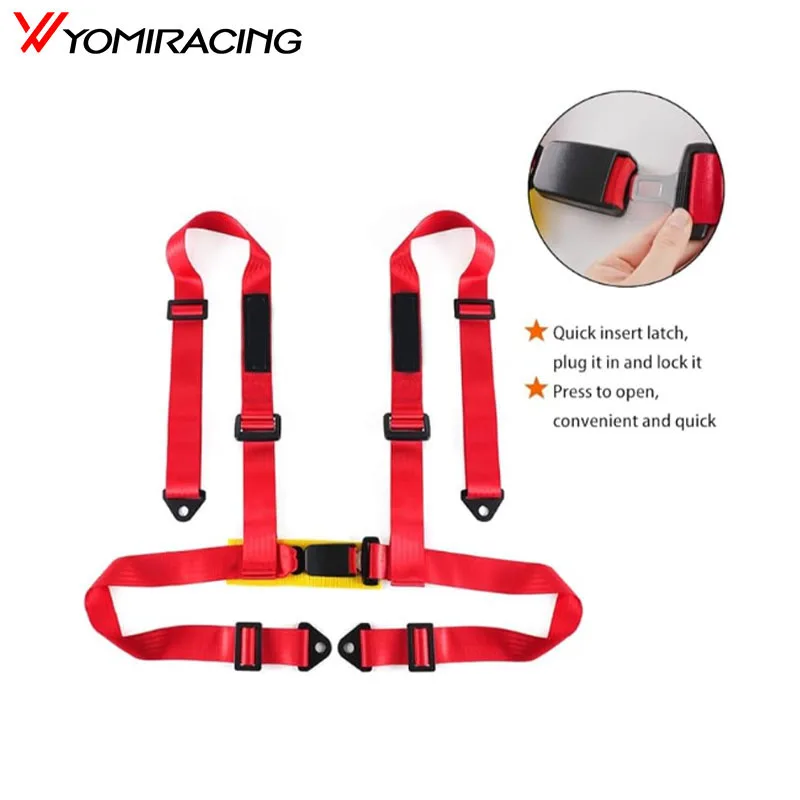 

Universal Seat Belts Style Competition 4 Point Snap-In 2" Seat Belt Racing Harness Safety Belt Seat Harness