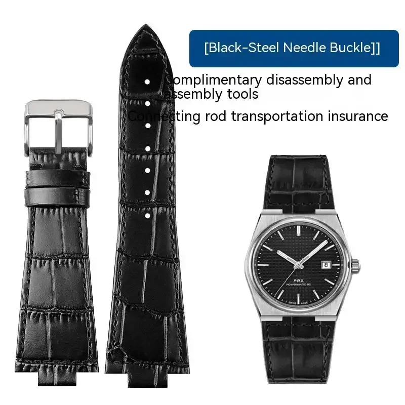 Genuine Leather Watch Strap For Tissot 1853 Prx Series Super Player T137.410 T137407 Watch Band Belt Convex Interface 12mm