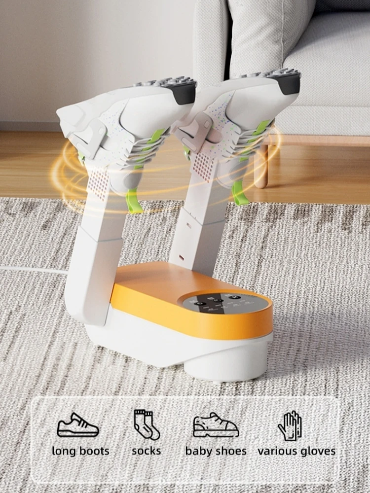 Foldable Shoe Dryer,55°C Constant Temp Hot Air Circulation Sterilizer Deodorizer for Boots Sneakers Socks Gloves