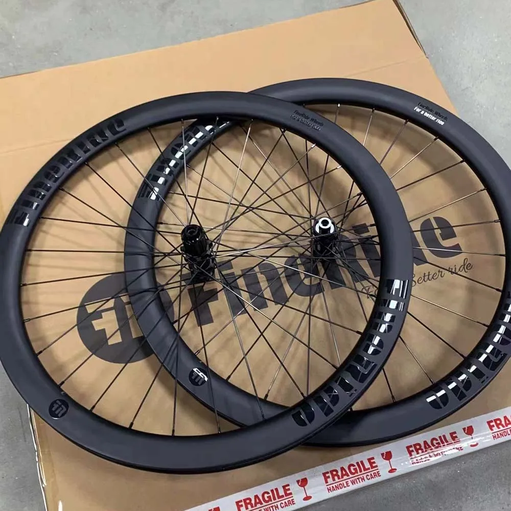 700C Disc Brake Carbon Wheelset Tubeless Ready Gravel Road Racing Bike Wheels 36T Ratchet Center-lock Carbon Fiber Bicycle Rim