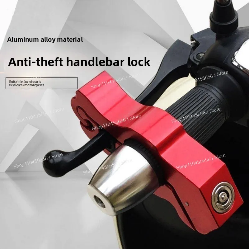 Portable Handlebar Anti-Theft Lock, Universal for E-Bikes/Motorcycles/Bikes, Throttle & Brake Lock