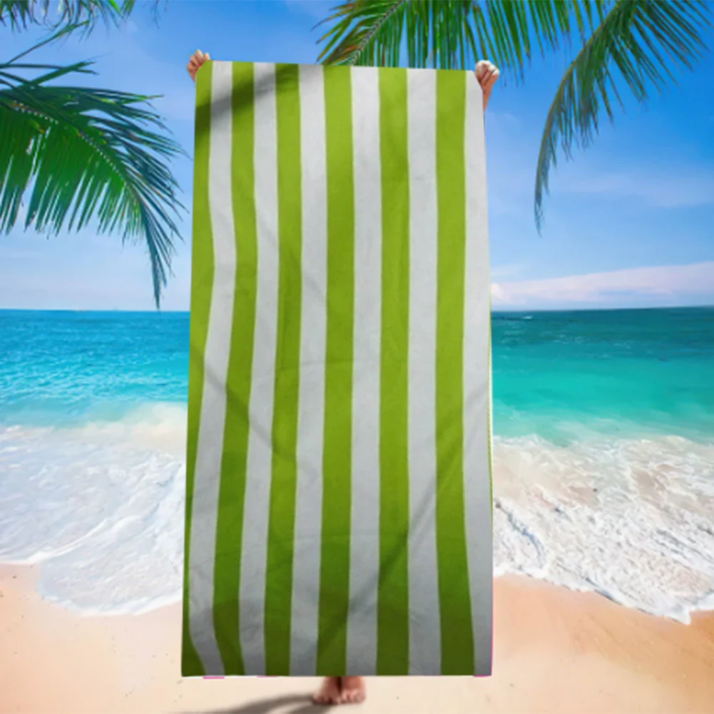 

Double-Sided Quick Dry Beach Towel: Soft Velvet & Sunscreen Protection Sand Proof Beach Towel For Travel Swimming