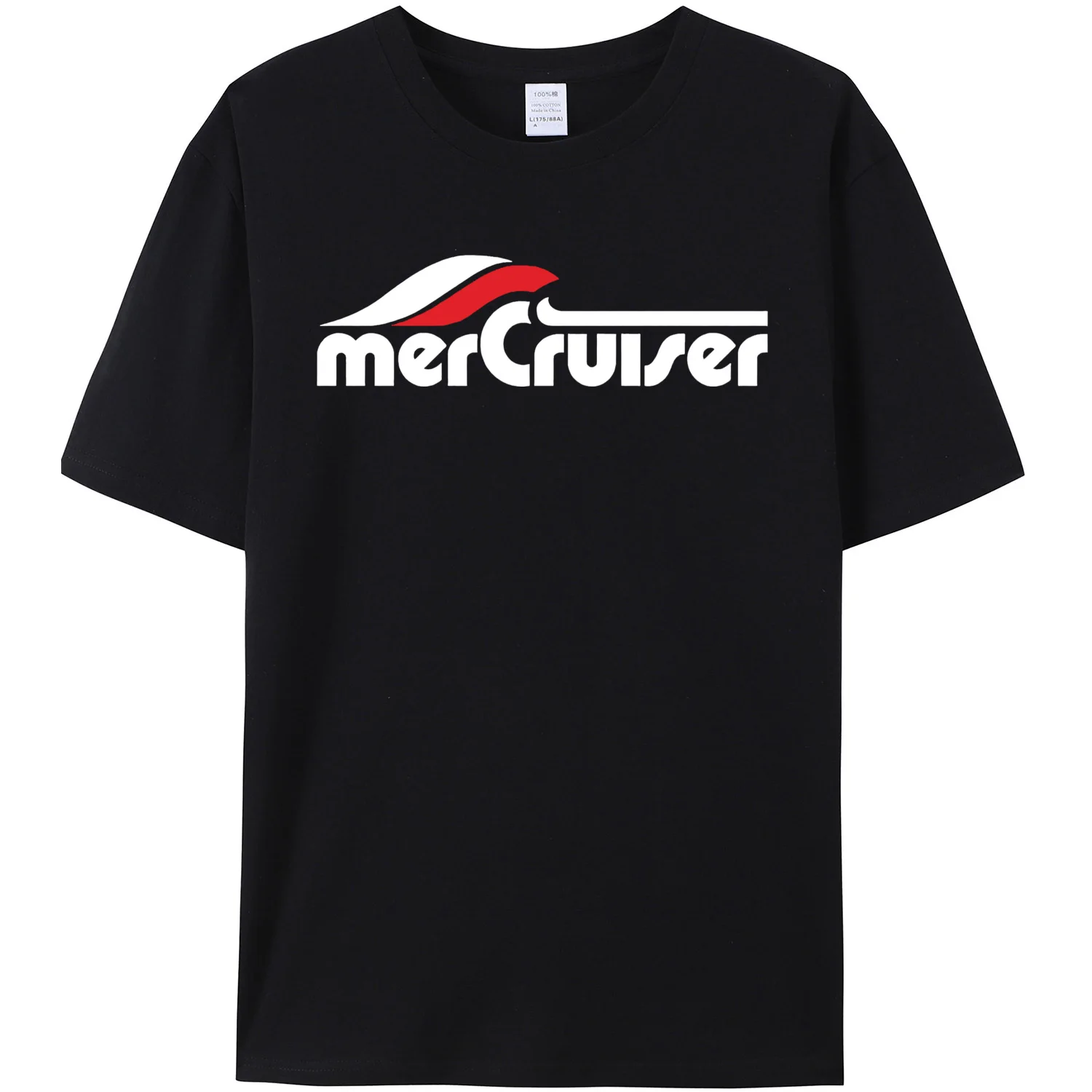 Mercruiser Boating Boat Outboard T Shirt Men Summer Short Sleeve Cotton T-shirts Man Tops Cool T-shirt