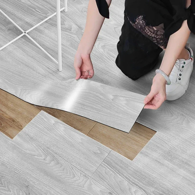 

Wood Grain Floor Stickers Modern XPE Foam Wall Sticker Waterproof Self-adhesive for Living room Toilet Kitchen Home Floor Decor