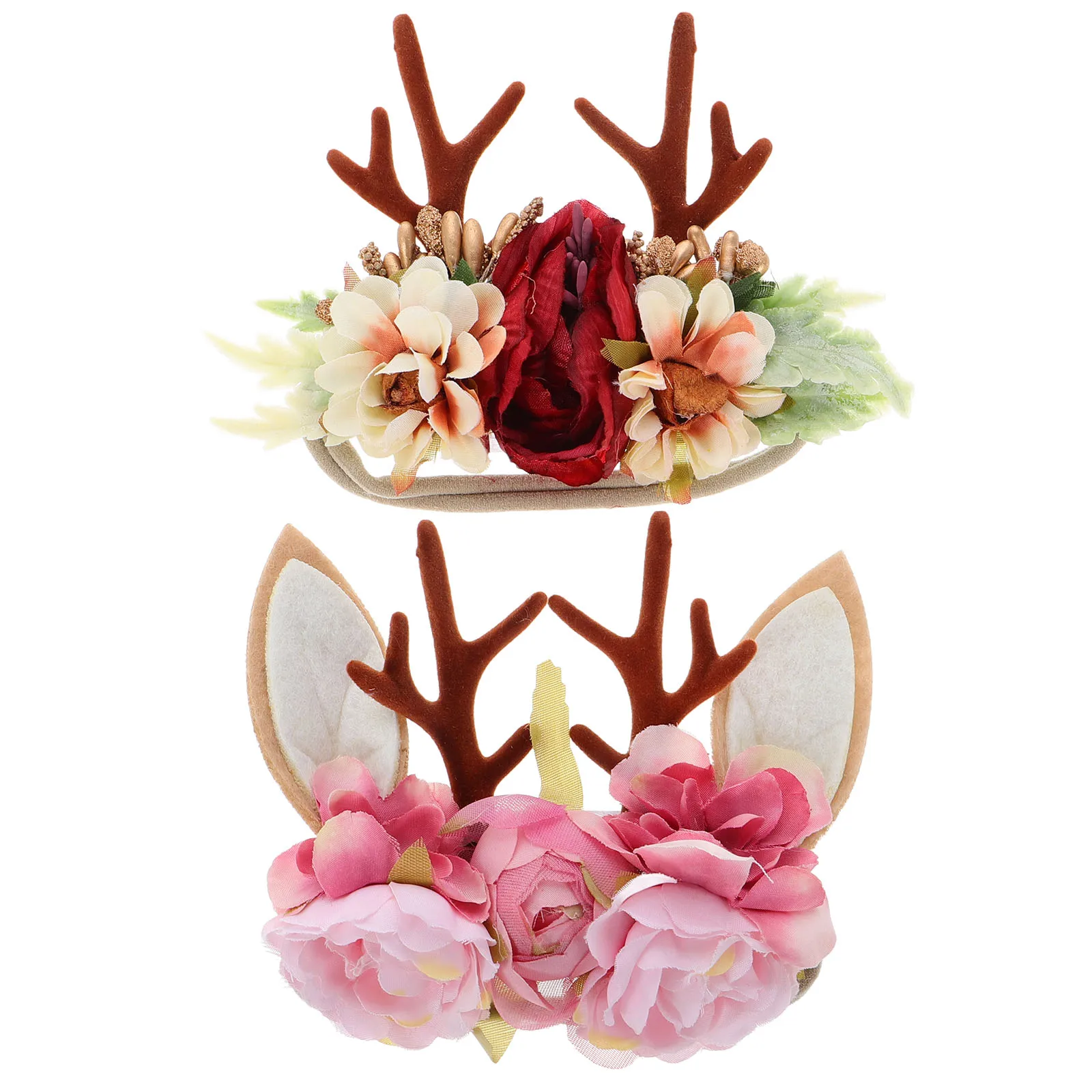 

2pcs Reindeer Hair Bands Christmas Reindeer Headbands Kids Party Hats Christmas Hair Bands Lightweight Practical Gifts