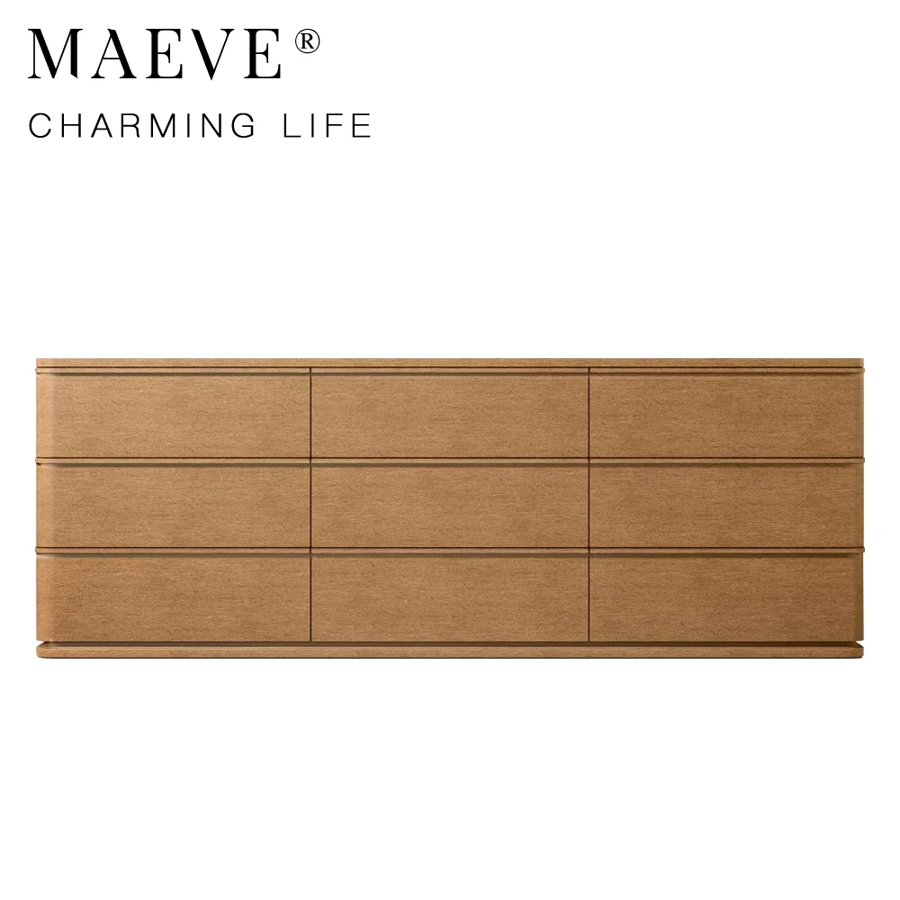 

French-style Residence Storage Sideboard Retro High-end Storage Cabinet Modern Solid Wood Household Chest of Drawers