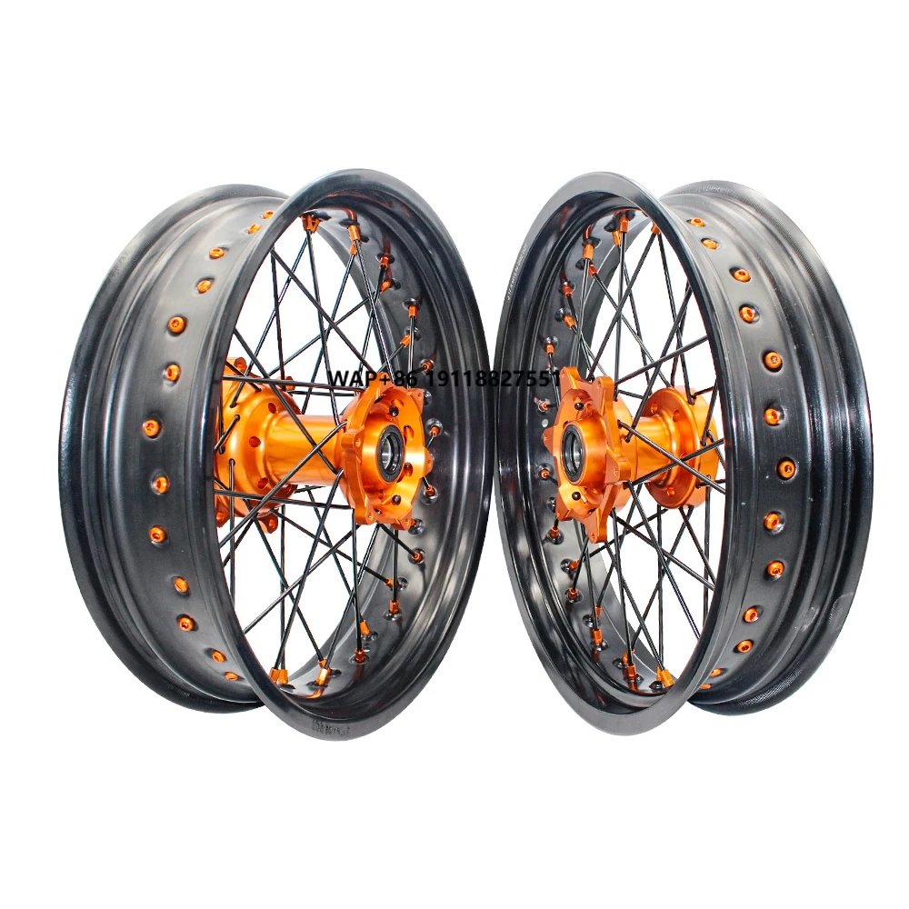 

250SX 300SX Motorcycle Rim Hub Rear 17 Inch Supermoto Wheels for MOQ 1set