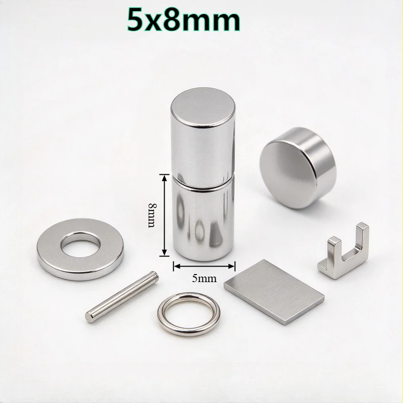 5*8mm N35 Small Round Neodymium Disc Magnet Permanent NdFeB Strong Rare Earth Magnets for Industrial Handmade Projects 5x8mm