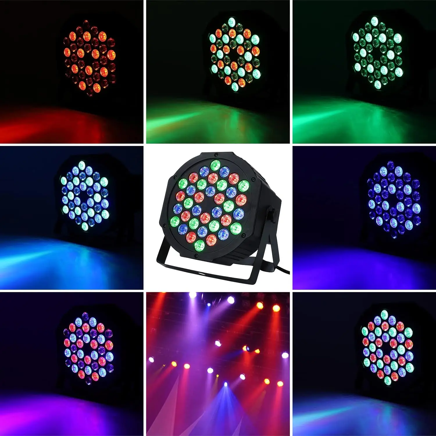 Lights, 36 LED Par Lights Stage Lights with Sound Activated Remote Control &  Control, Stage Lighting  for Wedding