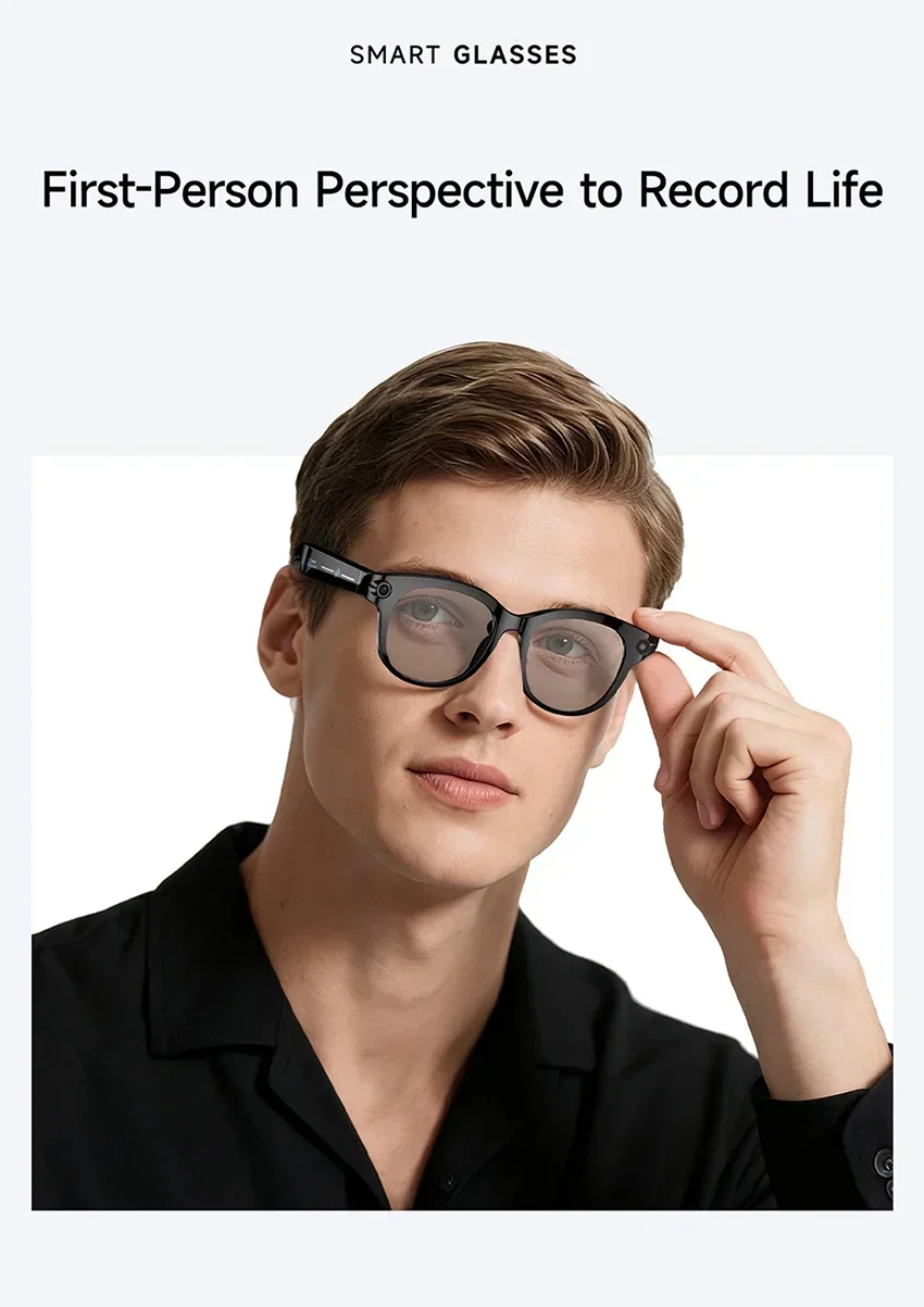 Lenovo ThinkPlus AI Smart-Brille mit Übersetzungsfunktion, Bluetooth, Sprachaufzeichnung, Musikwiedergabe – intelligente Sonnenbrille für Damen und Herren. – Detail 5